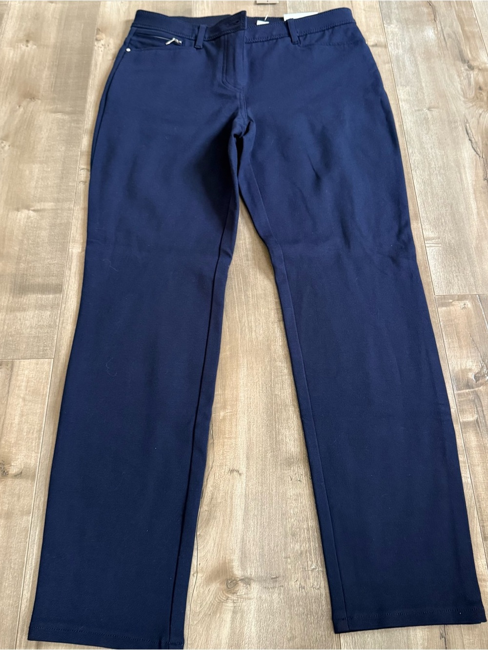 NEW Chico's So Slimming Ponte Knit Pant Size 0 Short Ink Navy Blue Stretch
